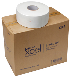 Jumbo toilet rolls 2ply 300m - PureElite