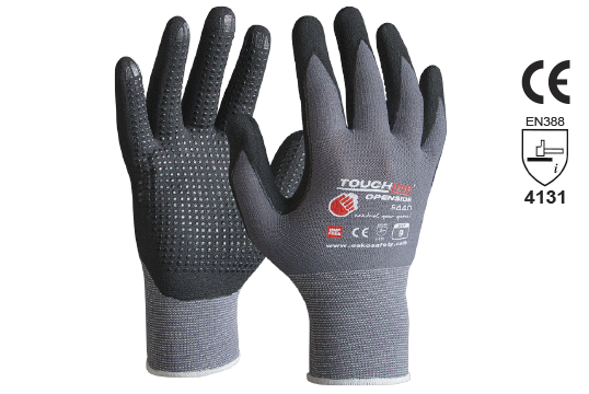 TOUCHLINE™ 'OpenSide', Nitrile 1/2 dip Foam coat w/micro dots, Size 7 - Esko