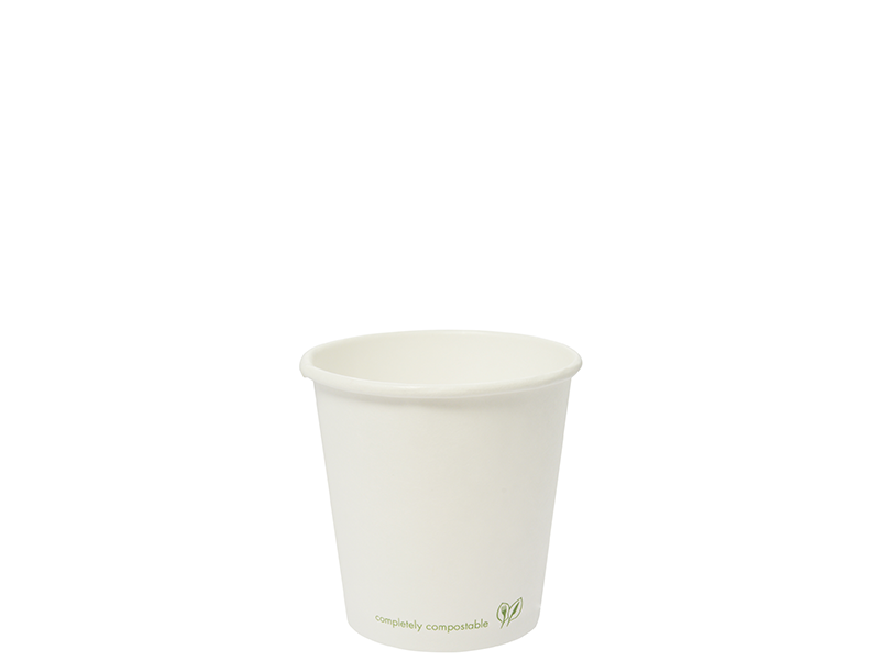 Hot Cup PLA Lined 4oz 120ml White, Carton 1000 - Vegware