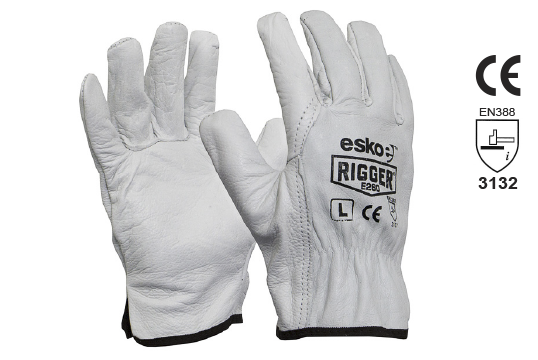 Leather Rigger Glove Premium Cowhide SMALL - Esko The Rigger