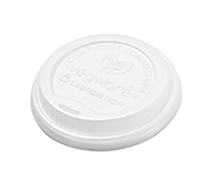 Hot Cup Lid 8oz 79mm CPLA, Pack 50 - Vegware
