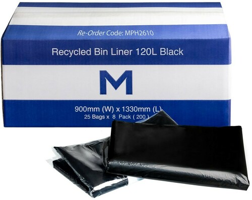 Small Wheelie Bin Liner 120L Black - Matthews
