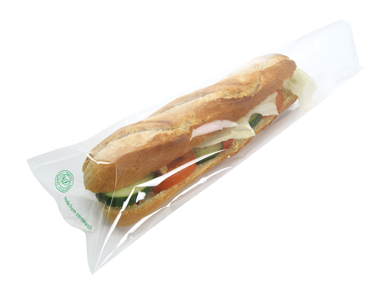 Clear PLA bag 120x350mm - Vegware