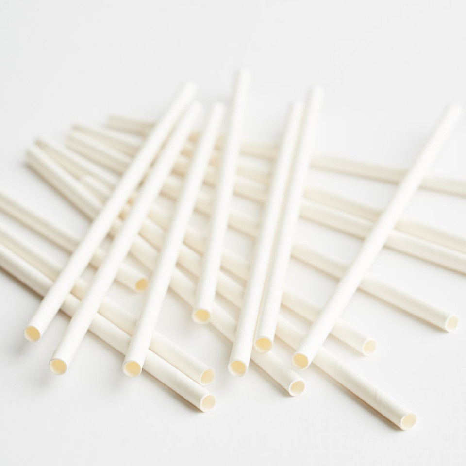 3Ply Drinking Straws REGULAR PLAIN WHITE - Epicure