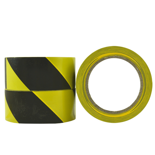 High Tack Pvc Rubber Floor Marking Tape 48mm BLACK/YELLOW - Pomona