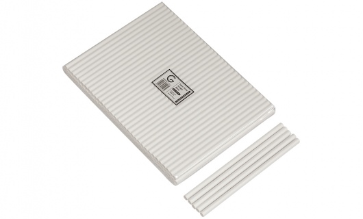 Paper Straws 8mm White - Green Choice
