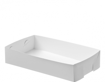 Folding Paper Food Trays Medium, White - Castaway