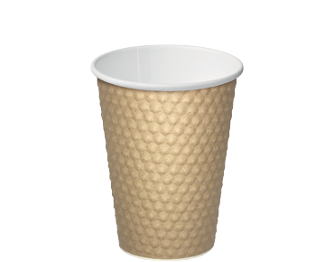 12oz Brown Dimple' Paper Hot Cup - Castaway