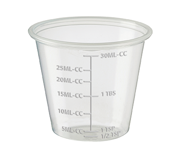 30ml/1oz Graduated Portion Cup, Clear - Castaway