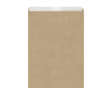 Greaseproof Lined Paper Bags #5 Flat, Brown - Castaway