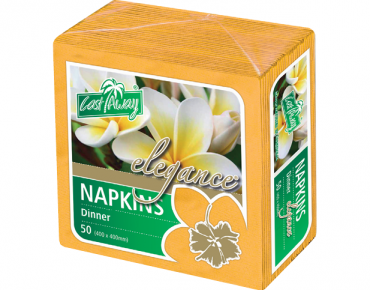 Elegance' Dinner Napkins, Quarter Fold, Gold - Castaway