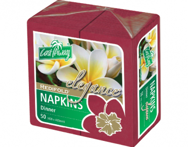 Elegance' Dinner Napkins, RediFold', Wine Red - Castaway