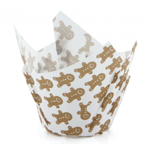 Texas Muffin Wrap - Gingerbread Man (250 ctn) - Confoil