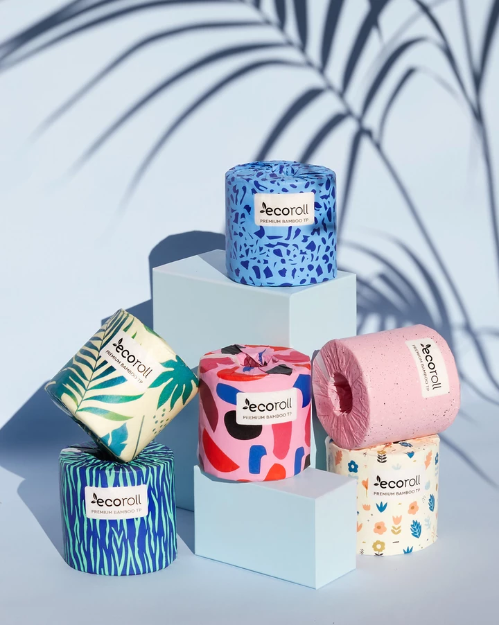 Bamboo Toilet Rolls 2ply 300sh - Ecoroll