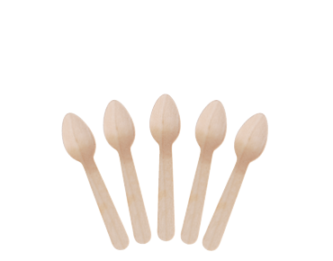 Wooden Teaspoons 110mm - Envirocutlery - Castaway