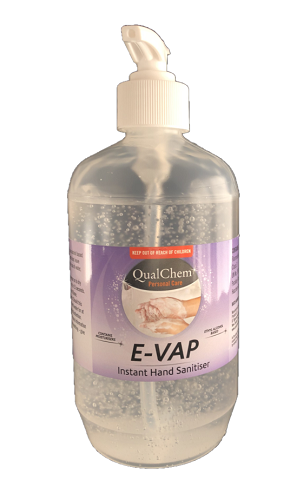 Hand Sanitiser Alcohol Gel Evap 12x500ml - Qualchem