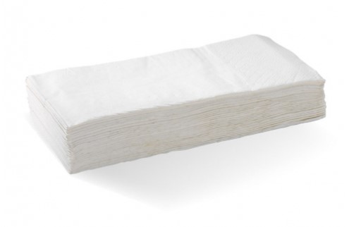 Dinner Napkins 1/8 Fold - White, 400mm x 400mm, 2 Ply - Matthews