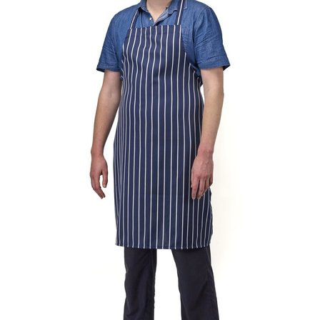 FILTA BUTCHER BIB APRON NAVY STRIPED - Filta
