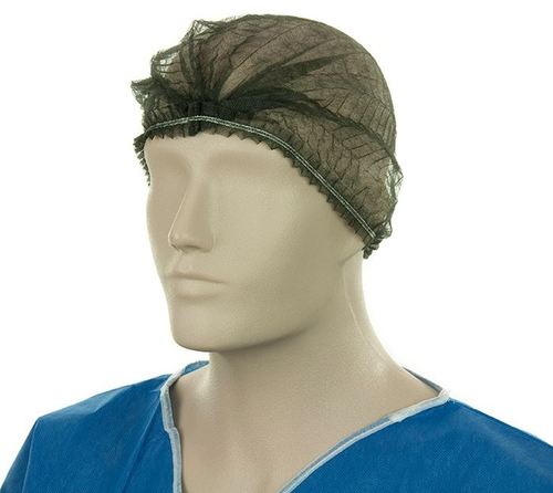 Crimp Hats Polypropylene Black 53cm Carton 1000 - Matthews