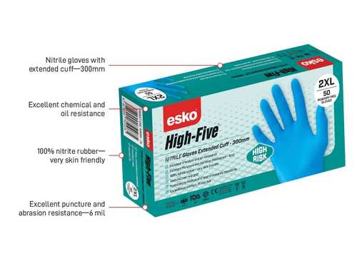Hi-Risk Nitrile Gloves MEDIUM - Esko