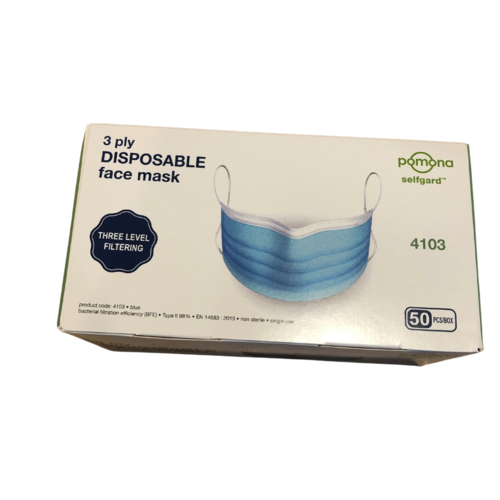 Face Masks Medical Ear Loop 3ply - Selfgard