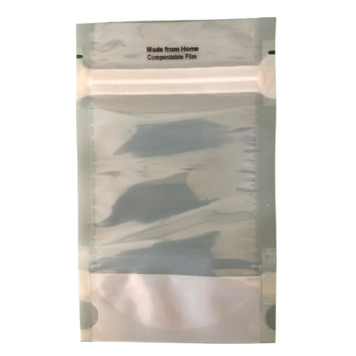Stand Up Pouch Clear Compostable 150gm 140x210mm