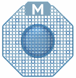 Scented Enzyme Block Urinal Screen - Blue, Kiwi Grapefruit Pack 10 - Matthews