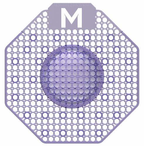 Scented Enzyme Block Urinal Screen - Purple, Ocean Mist Pack 10 - Matthews