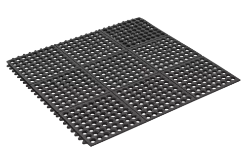 Interlink Mat with Holes - 915 x 915mm Black - AMS