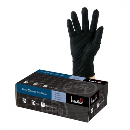 Nitrile Black Powderfree X-Large - Bastion