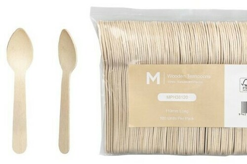 Wooden Teaspoon - Natural, 110mm Long, FSC 100%® - Matthews