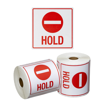 Handling Label Hold - White/Red, 99mm x 99mm - Matthews