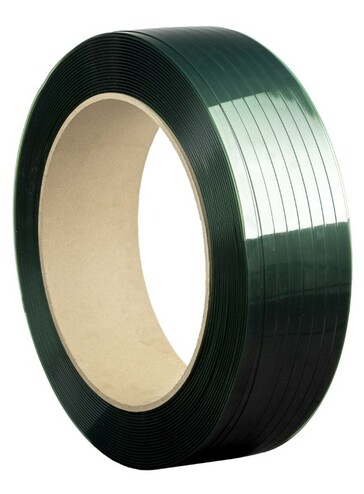 PET Strapping Band Embossed - Green, 16mm x 1200m x 1.0mm, 600kgf - Matthews