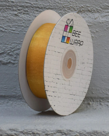 Cut Edge Organza 25mm X 50mtrs Gold - Bee Dee