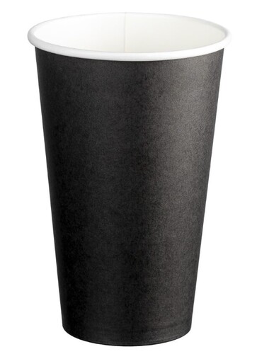 Double Wall PE Paper Hot Cups - Black, 16oz, 510ml - Matthews