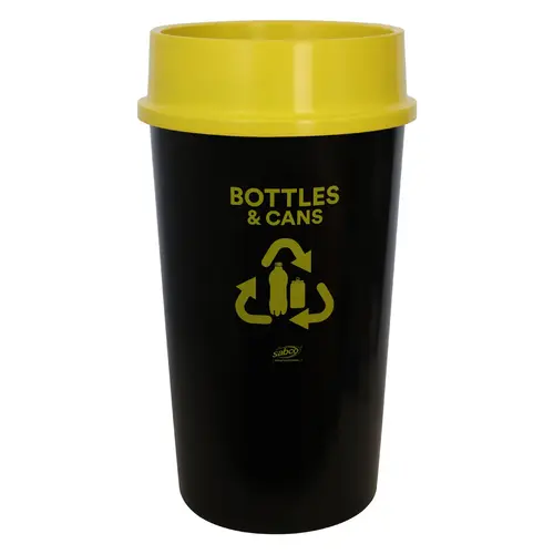 Sabco Recycling Station 60Lt Bin + Yellow lid ( Bottles & Cans ) 