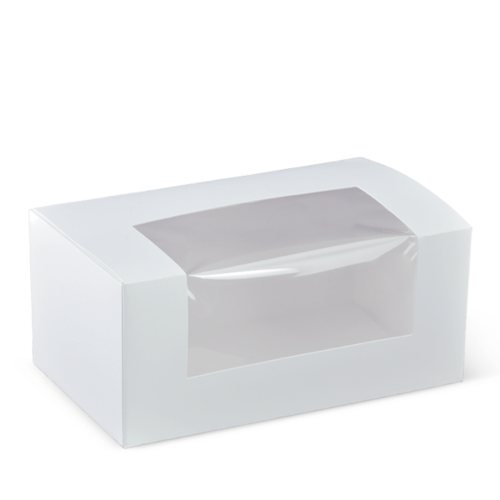 7 Inch Long Patisserie Box White 180 x 110 x 80 - Detpak