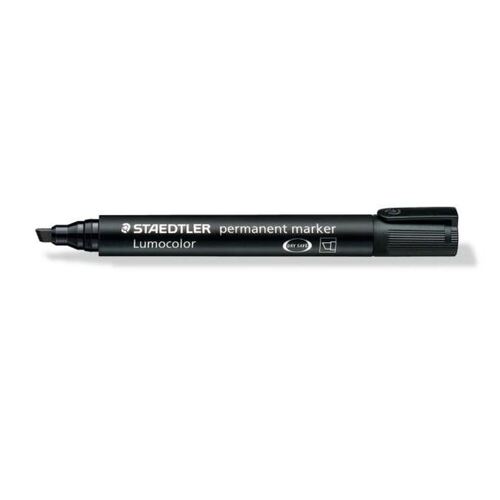 Staedtler Permanent Marker - Black, Chisel Tip Pack 10