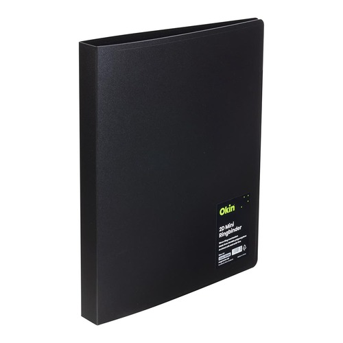 Okin Mini Ringbinder A4 2D 16mm Black