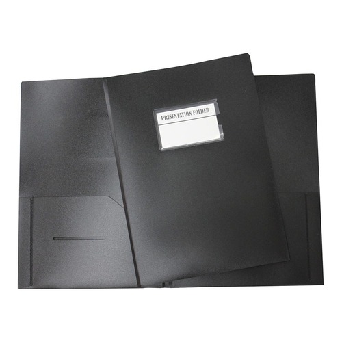Okin Presentation Folder A4 with Name Holder Black