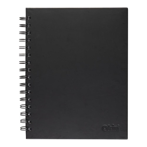 Icon Spiral Notebook A4 Hard Cover Black 200 pg