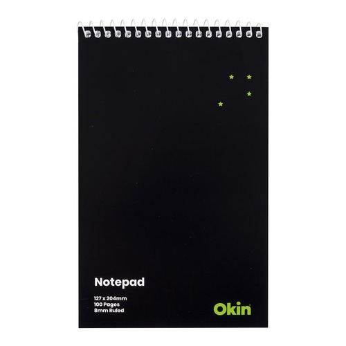 Okin Spiral Notepad 127x204mm Soft Cover 100 pg