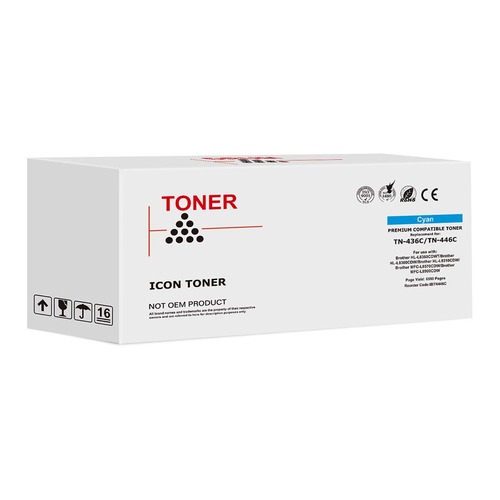 Icon Compatible Brother TN446 Cyan Toner Cartridge