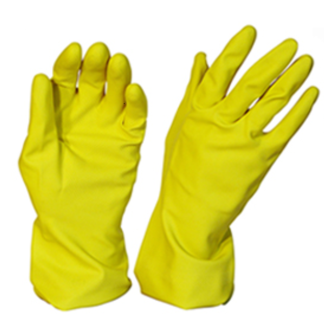 Rubber Gloves Silverline Yellow MEDIUM - Pomona