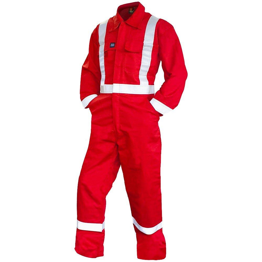 Fr Overall, 240 Gsm.88/12 11 Cal, Red With Tape-Size 16